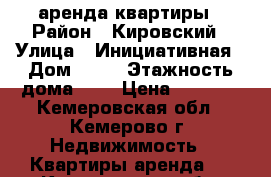 аренда квартиры › Район ­ Кировский › Улица ­ Инициативная › Дом ­ 26 › Этажность дома ­ 5 › Цена ­ 7 500 - Кемеровская обл., Кемерово г. Недвижимость » Квартиры аренда   . Кемеровская обл.,Кемерово г.